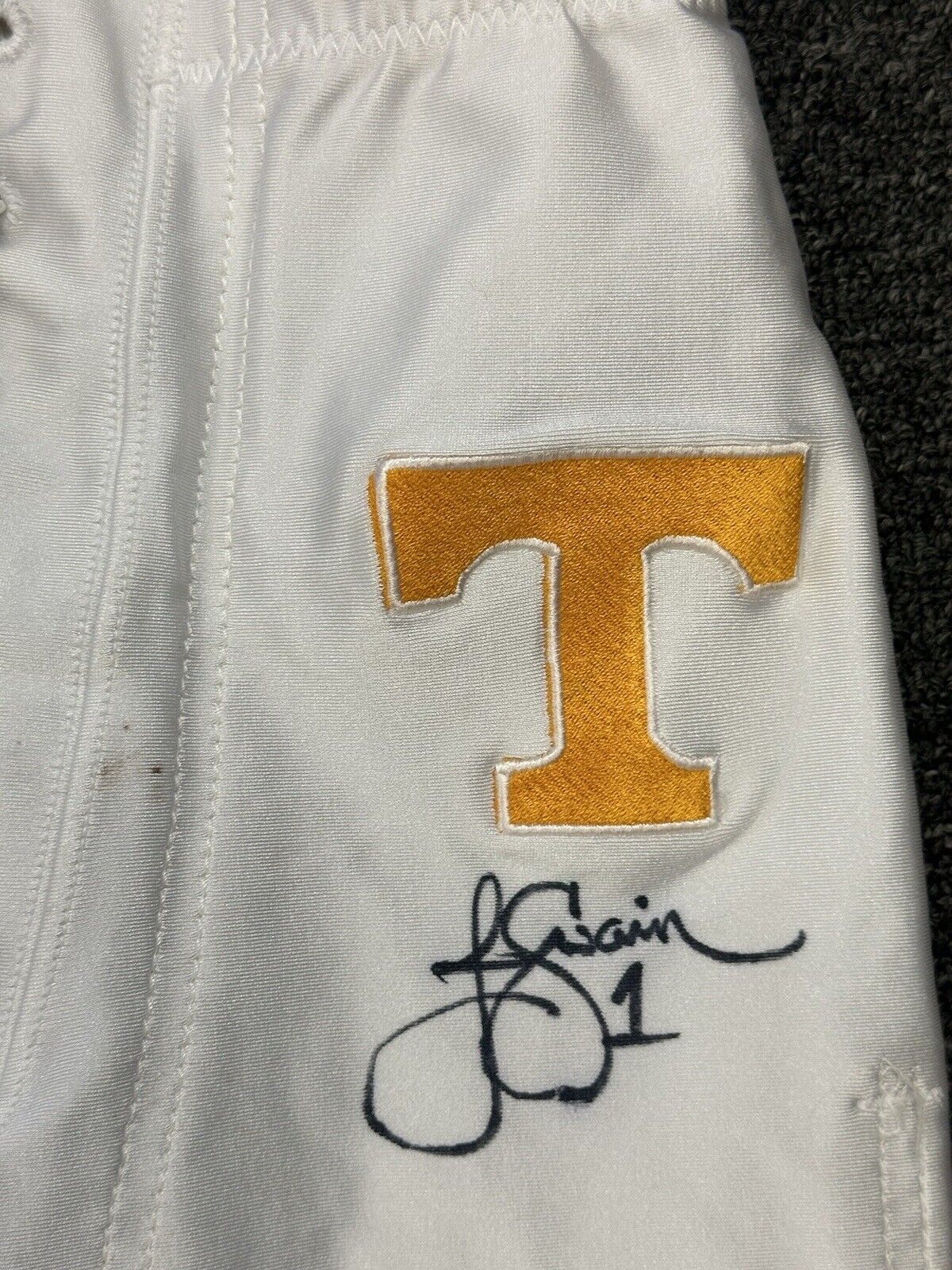 2003 Jayson Swain #1 Tennessee SIGNED GAME USED NCAA College Football Pants