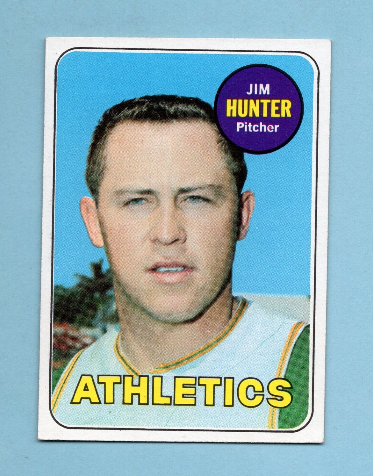 1969 Topps #235 Catfish Hunter Oakland Athletics Baseball Card Ex/Mt