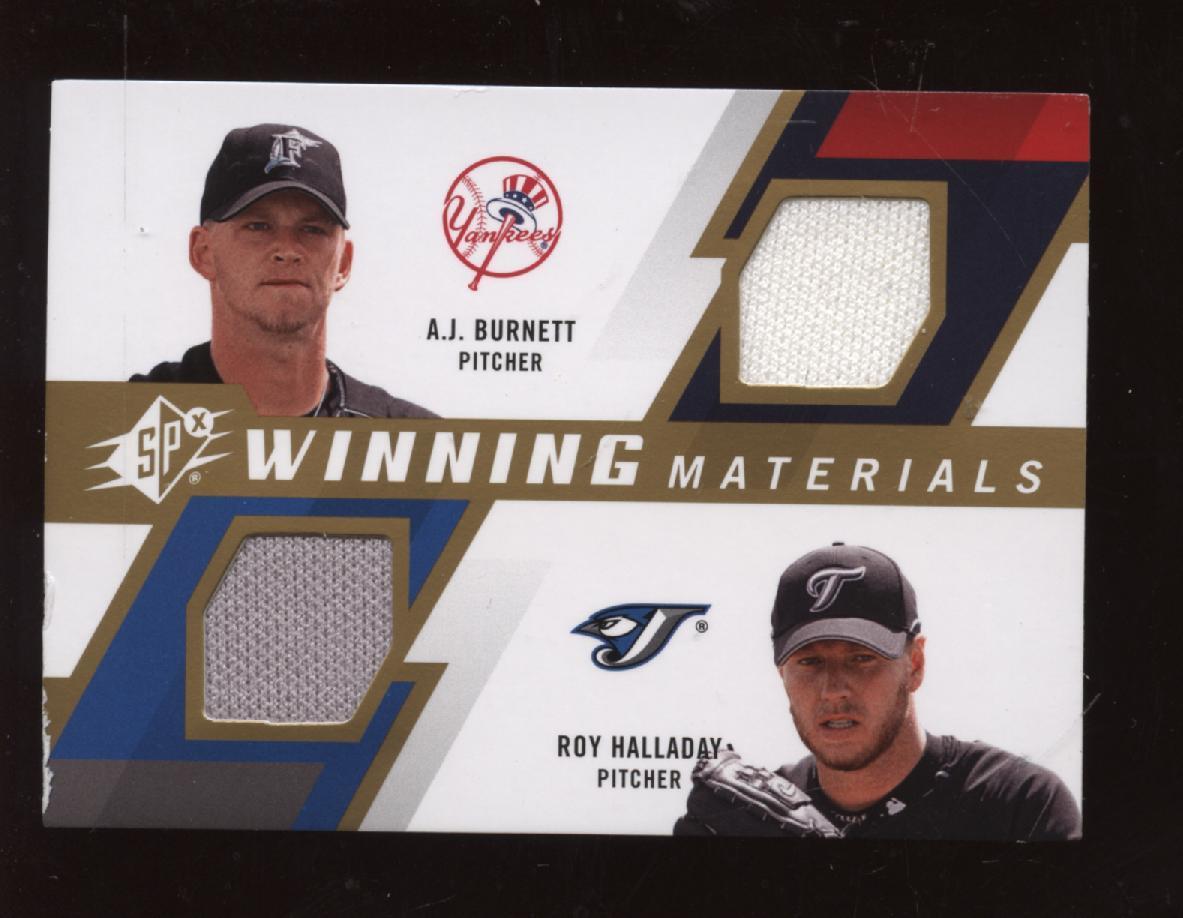 2009 Upper Deck AJ Burnett / Roy Halladay Jersey Card NM/MT