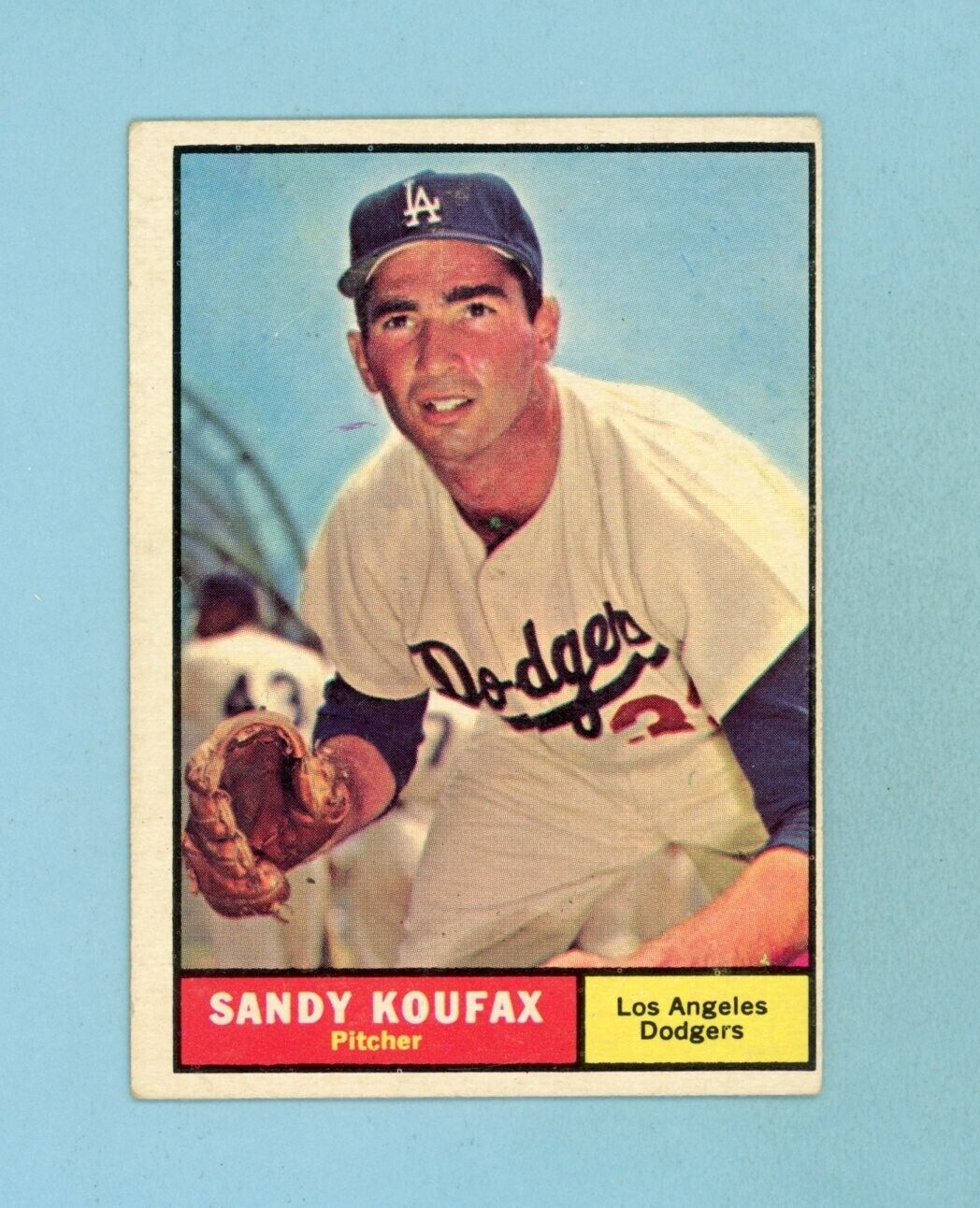 1961 Topps #344 Sandy Koufax Los Angeles Dodgers Baseball Card EX o/c