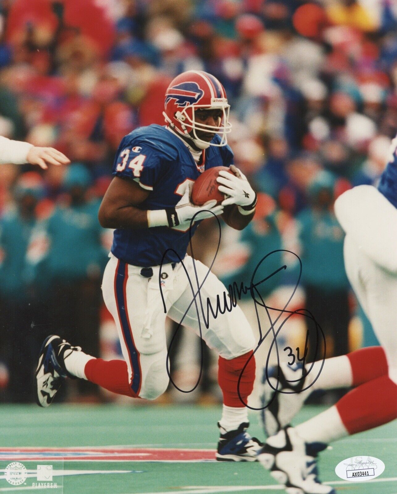 Thurman Thomas Buffalo Bills  Signed 8x10 Photo Auto w JSA Certification