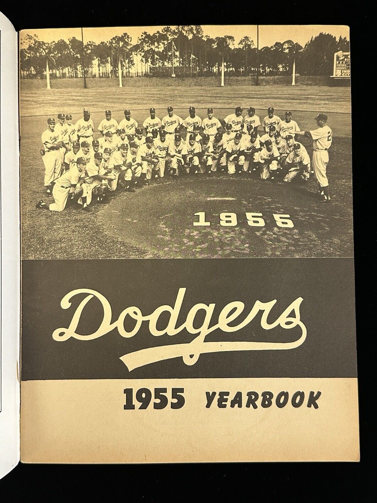 1955 Brooklyn Dodgers Official Baseball Yearbook EX w/ Koufax & Jackie Robinson