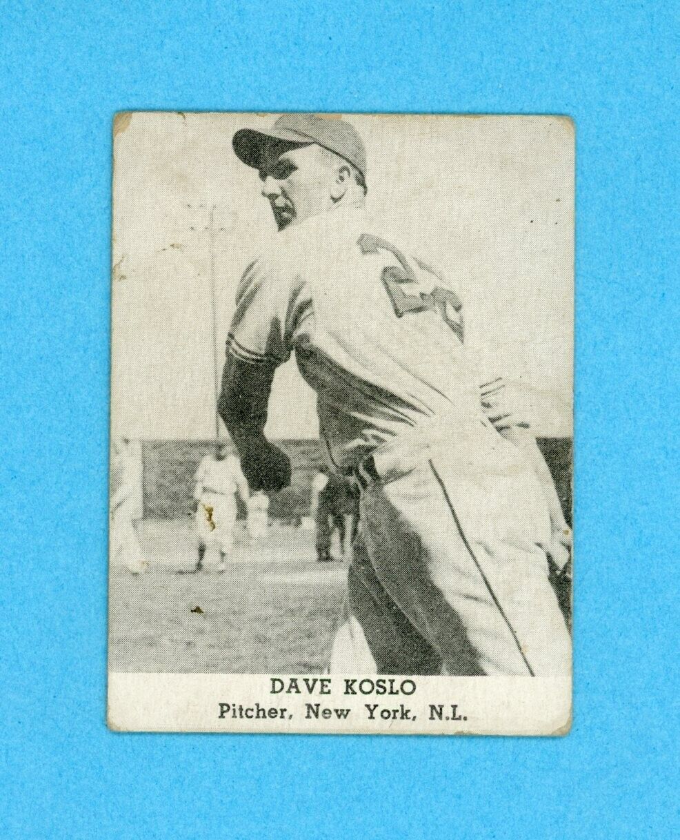 1947 Tip Top Bread Dave Koslo New York Giants Baseball Card Low Grade