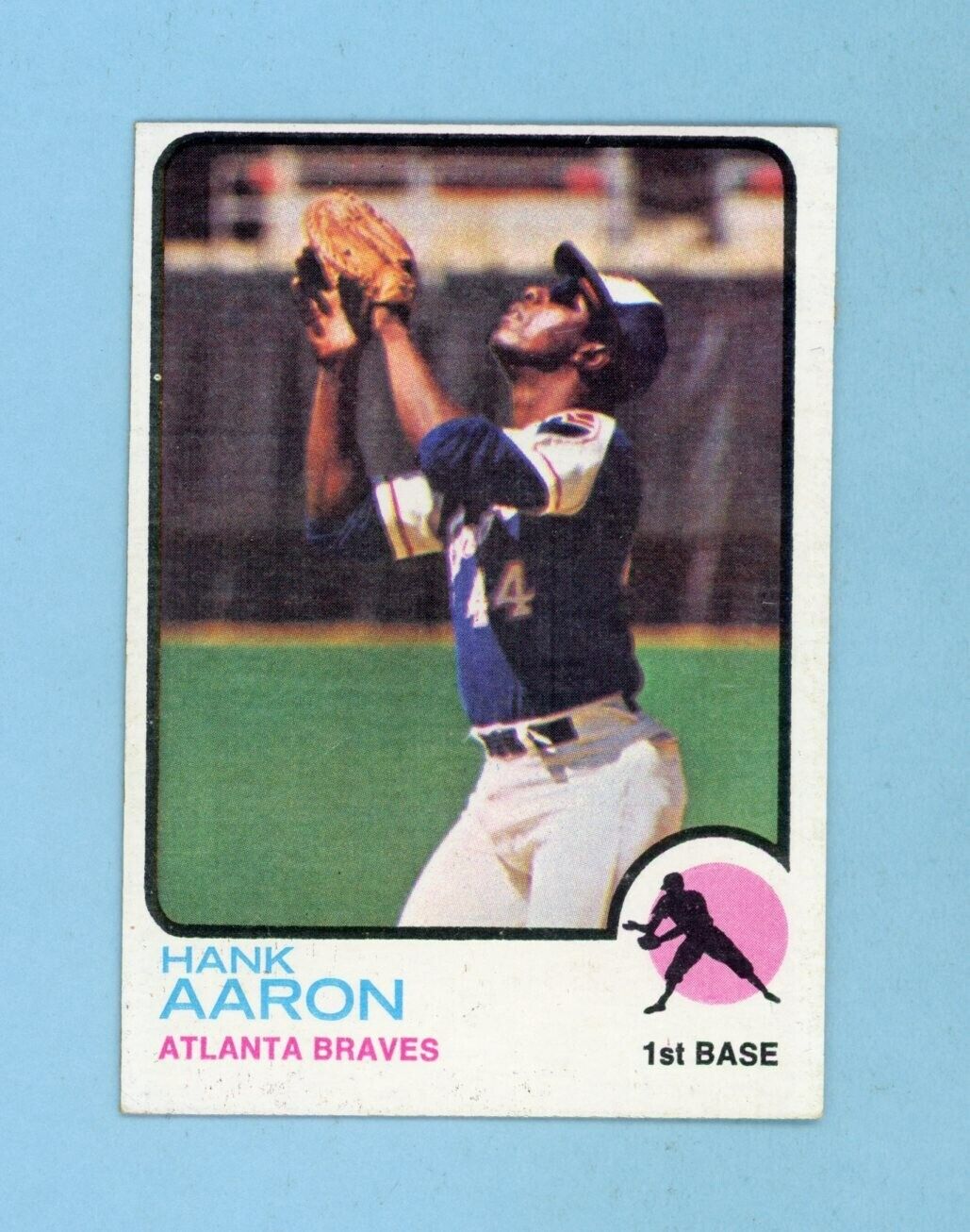 1973 Topps #100 Hank Aaron Atlanta Braves Baseball Card EX++ o/c