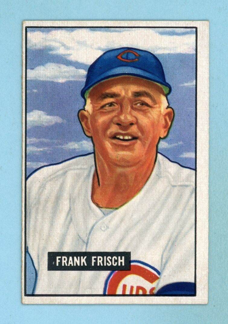 1951 Bowman #282 Frank Frisch Chicago Cubs Baseball Card EX+ - Ex/Mt o/c