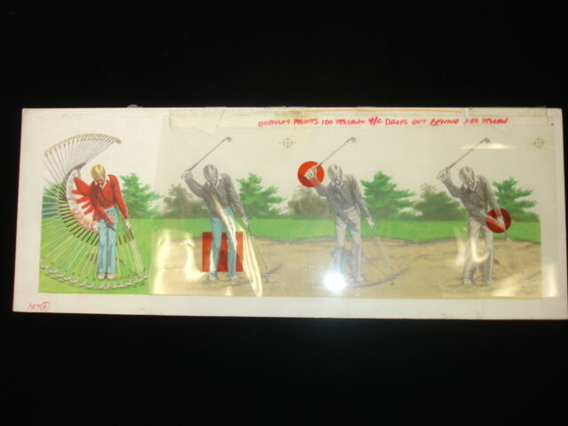 Original Artwork 'The Art of The Golf Swing' 21.25" x 8"