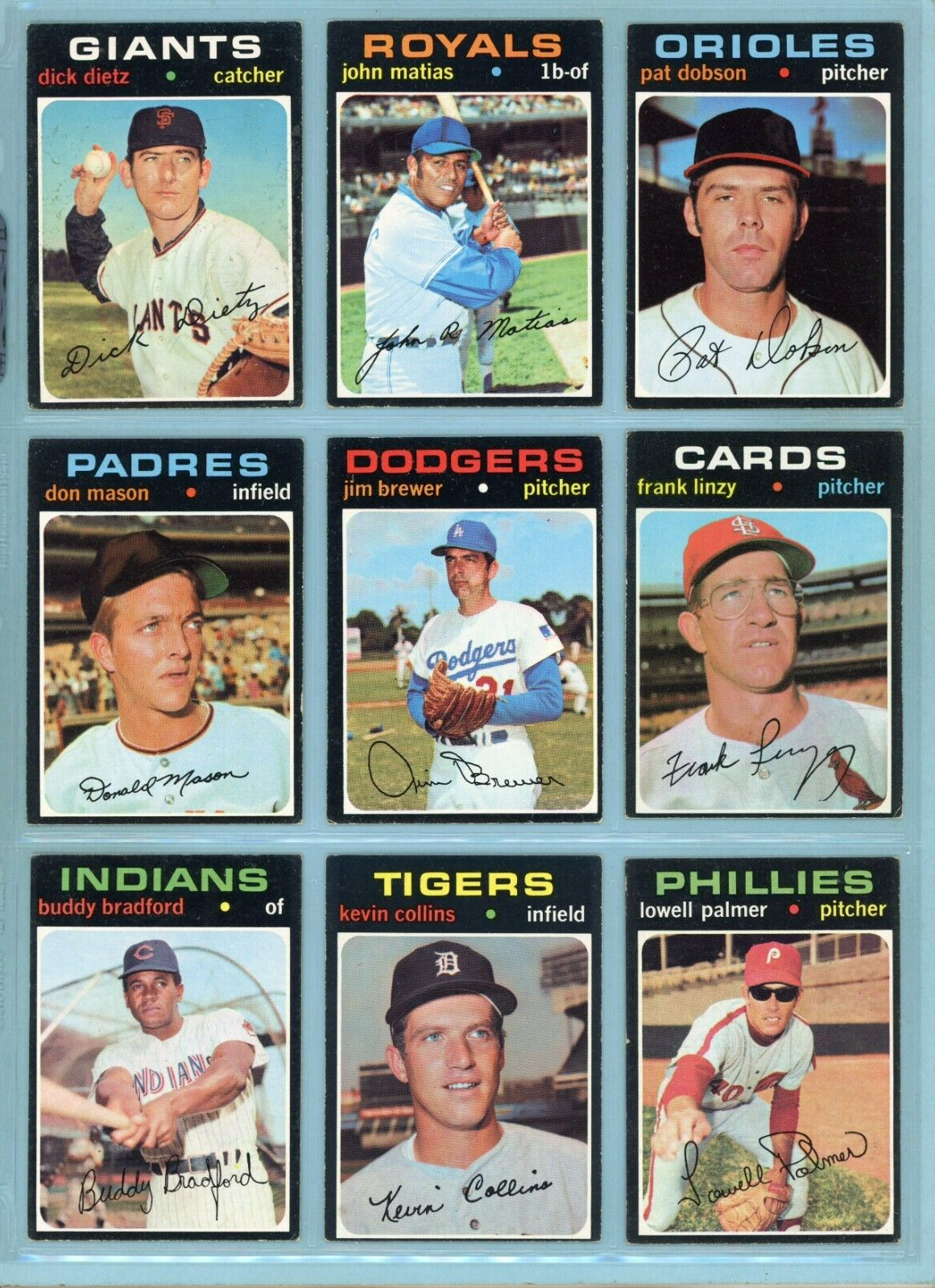 1971 Topps Starter Set Lot of 110 Different Semi-High Number Baseball Cards EX