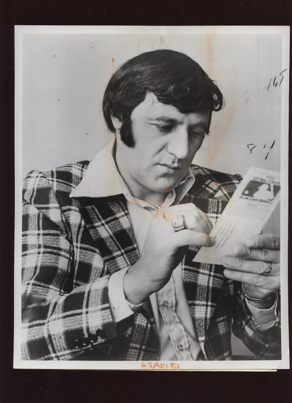 Original 1971 Phil Esposito Votes MLB AS Wire Photo 