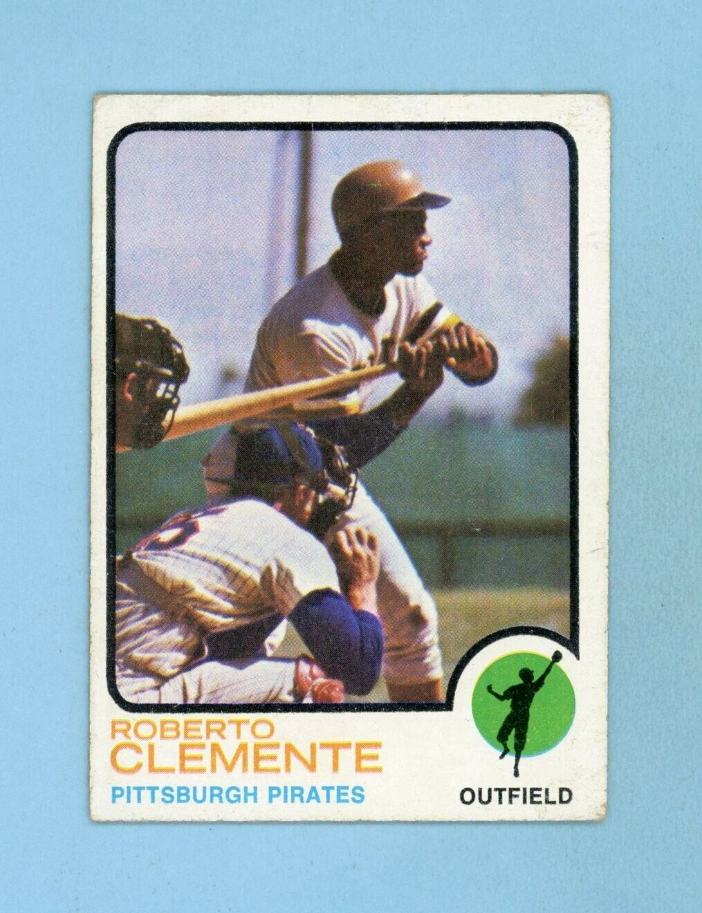 1973 Topps #50 Roberto Clemente Pittsburgh Pirates Baseball Card Vg/Vg+ wrk