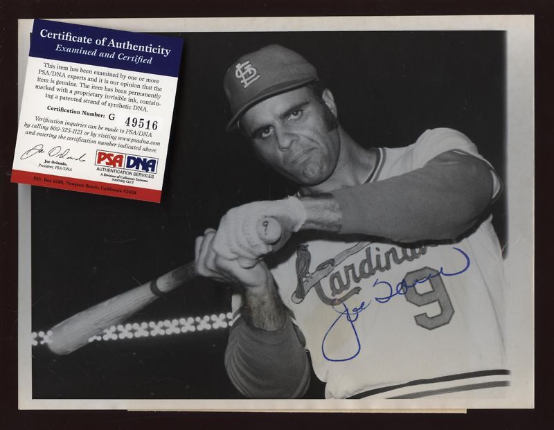 1971 Joe Torre Cardinals Autographed Wire Photo PSA