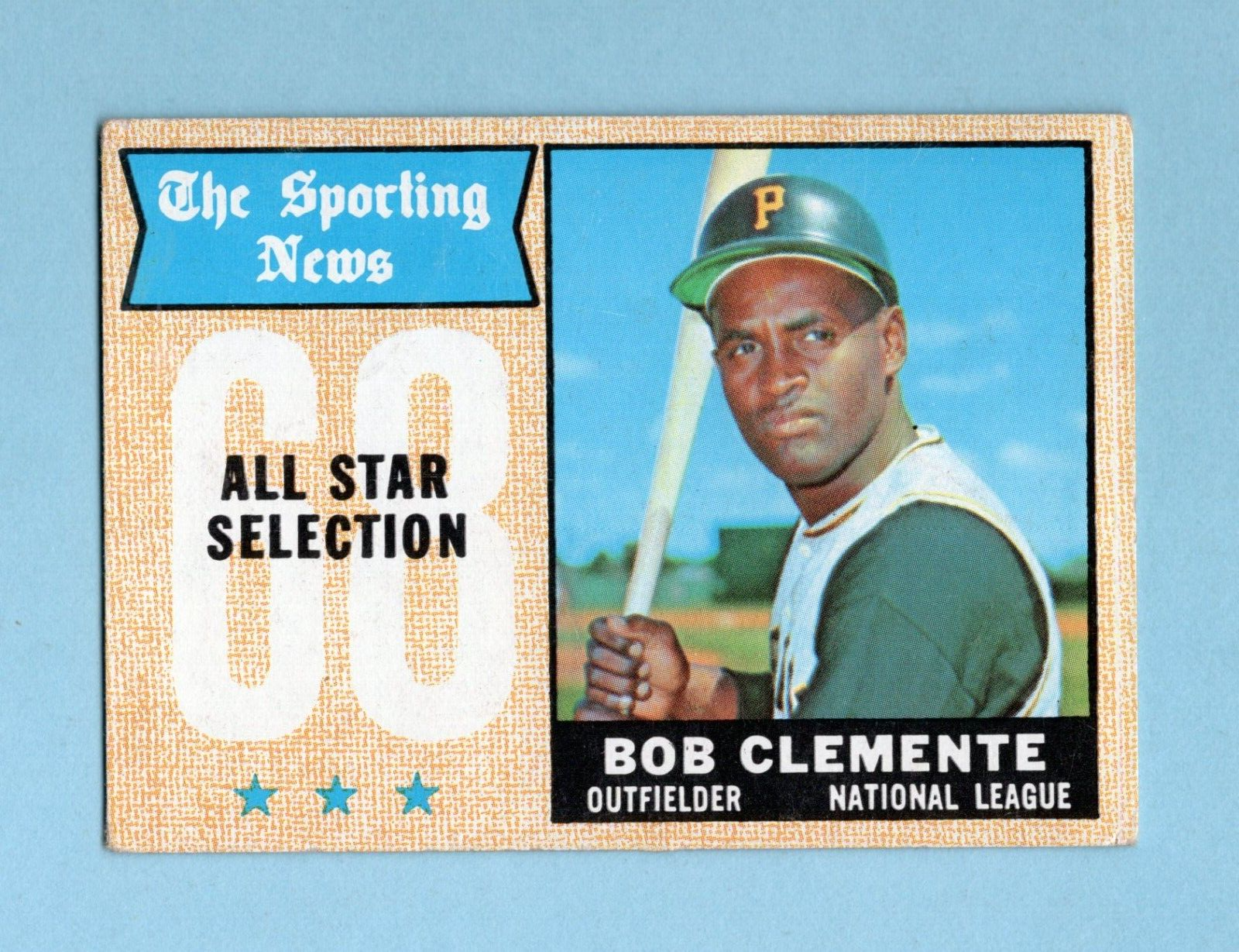 1968 Topps #374 Roberto Clemente All-Star Pittsburgh Pirates Baseball Card LG