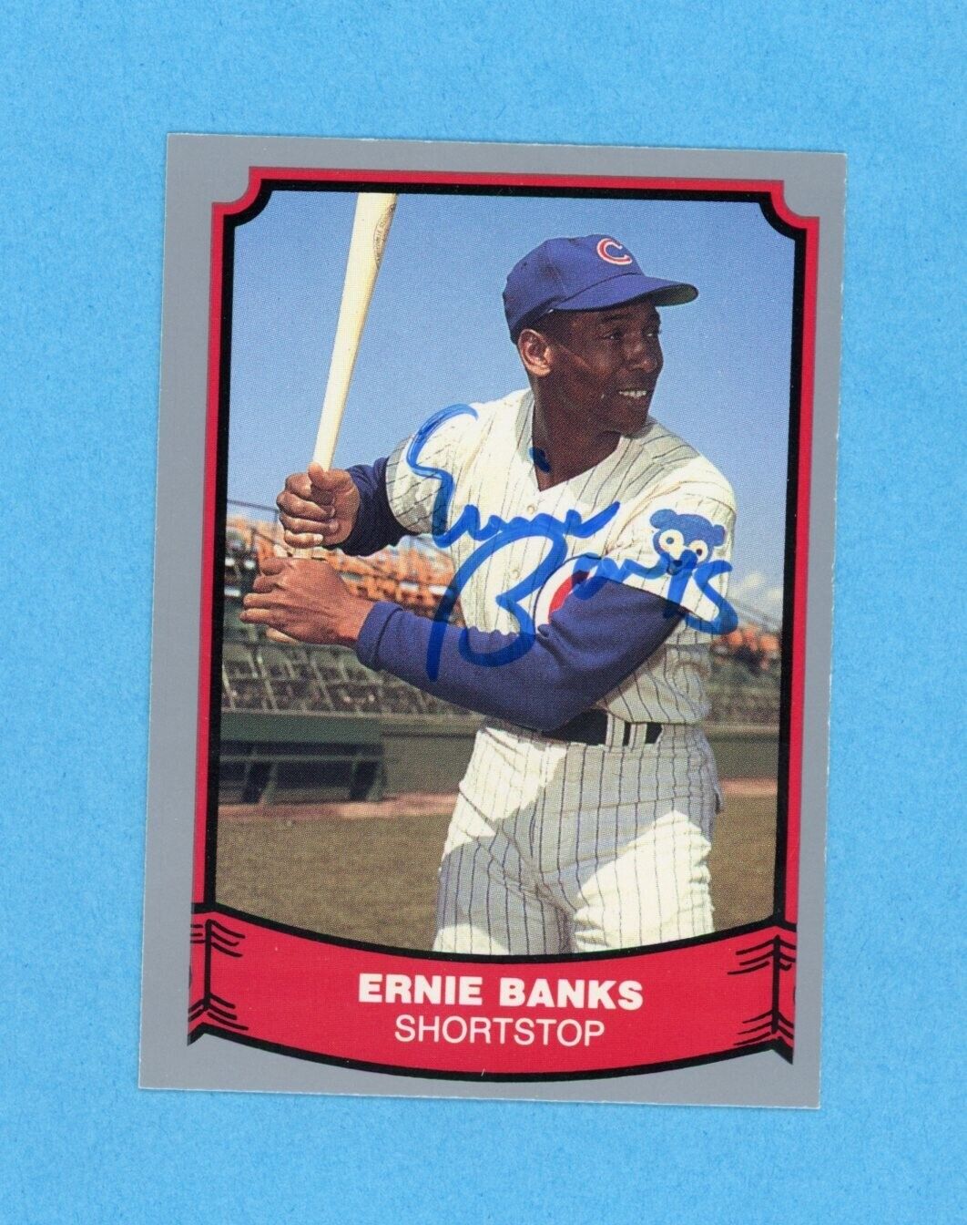 Ernie Banks Chicago Cubs 1988 Pacific Legends 1 #36 Autographed Baseball Card