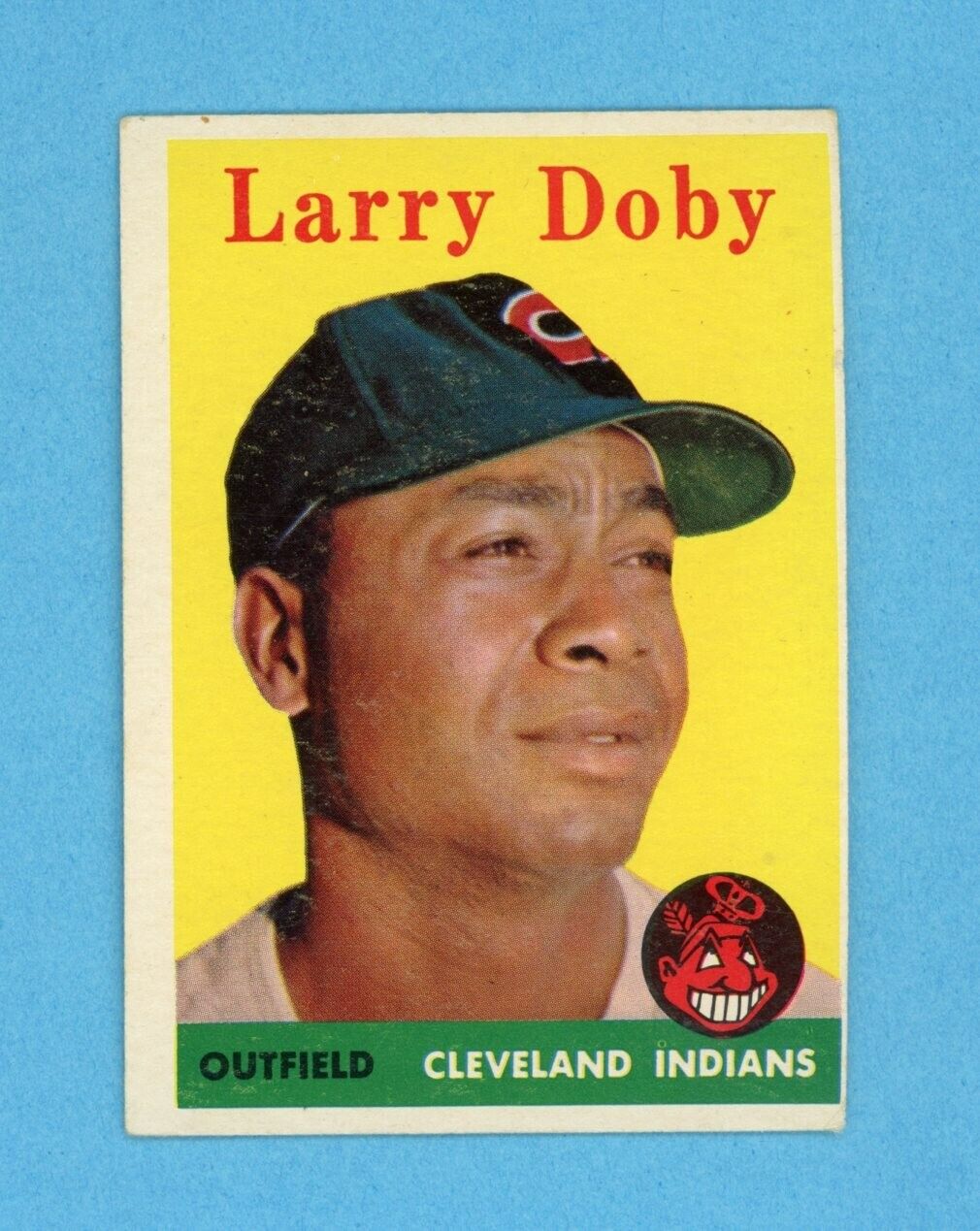 1958 Topps #424 Larry Doby Cleveland Indians Baseball Card EX o/c