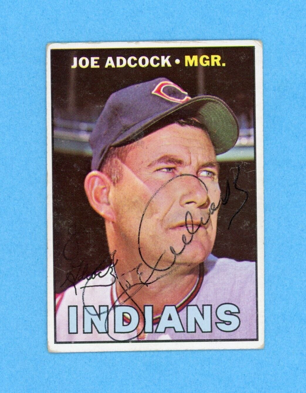 Joe Adcock Signed 1967 Topps Card High #563 Auto with B&E Hologram