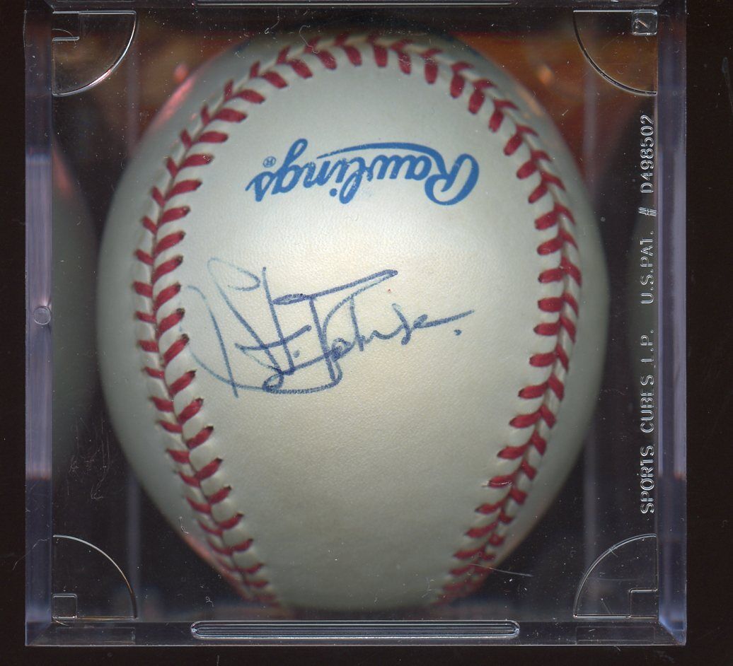 Stan Bahnsen Yankees Single Signed Official AL Budig Baseball w/ Hologram