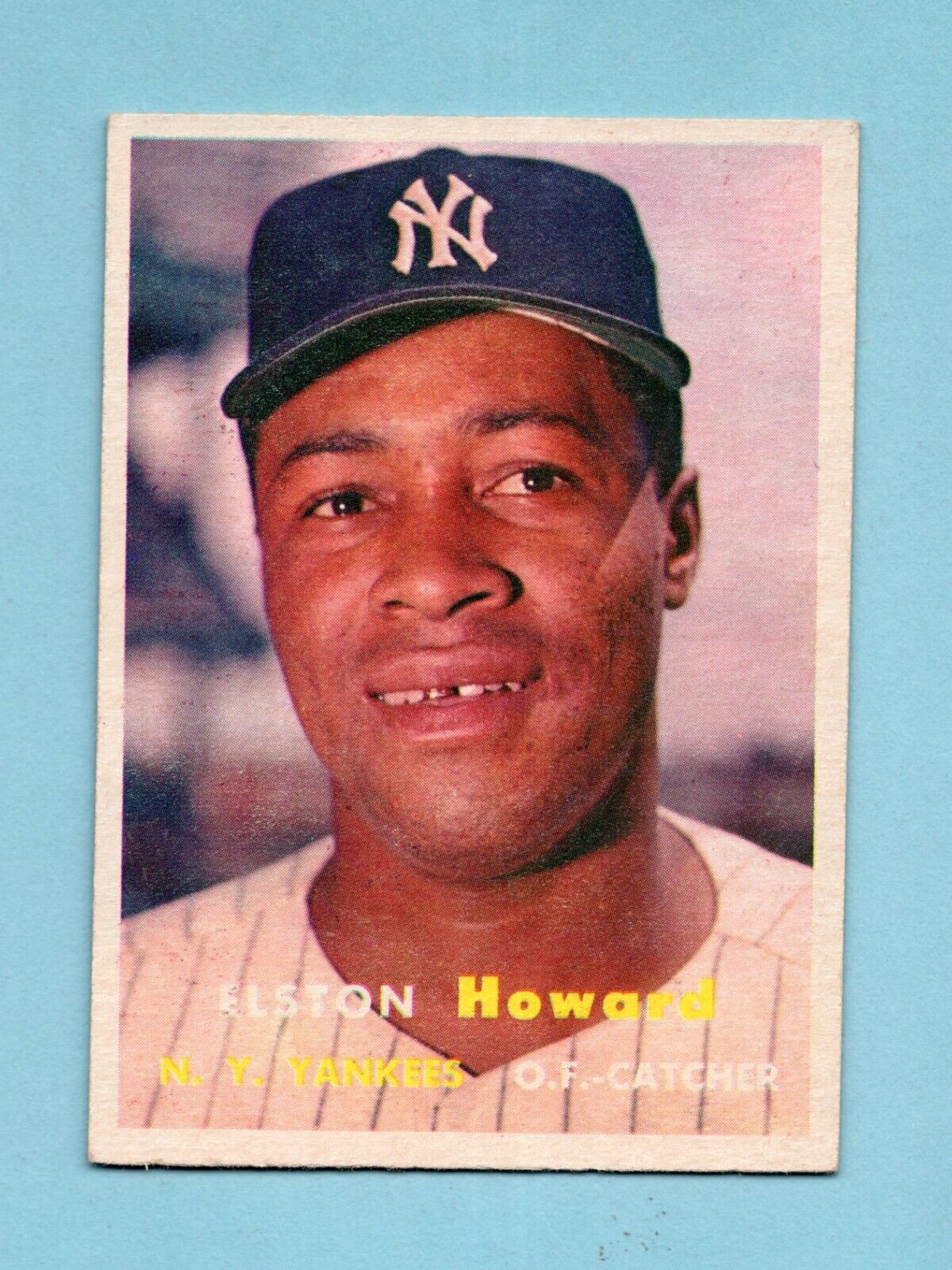 1957 Topps #82 Elston Howard New York Yankees Baseball Card EX - EX+ lwbr