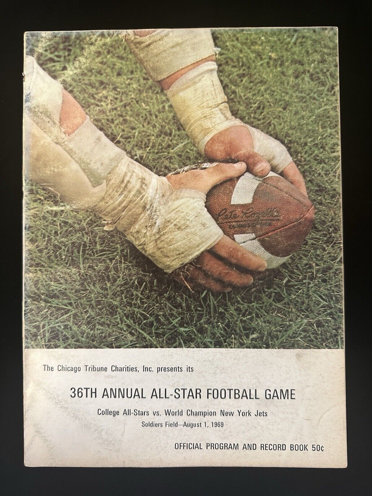 Aug 1 1969 College All-Stars vs World Champion New York Jets Football Program VG