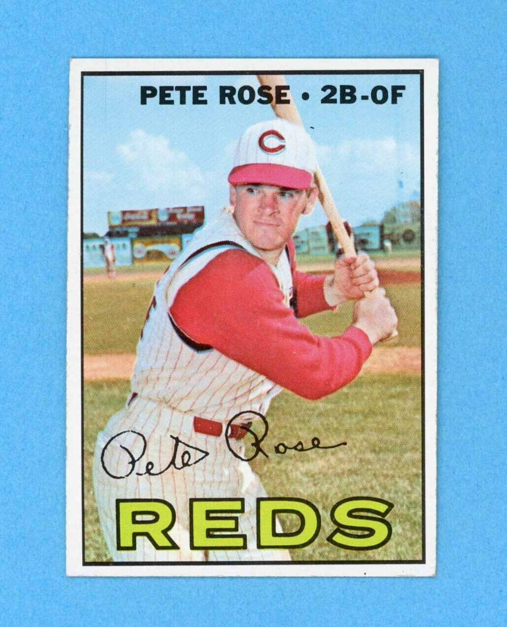 1967 Topps #430 Pete Rose Cincinnati Reds Baseball Card Ex/Mt prt mk