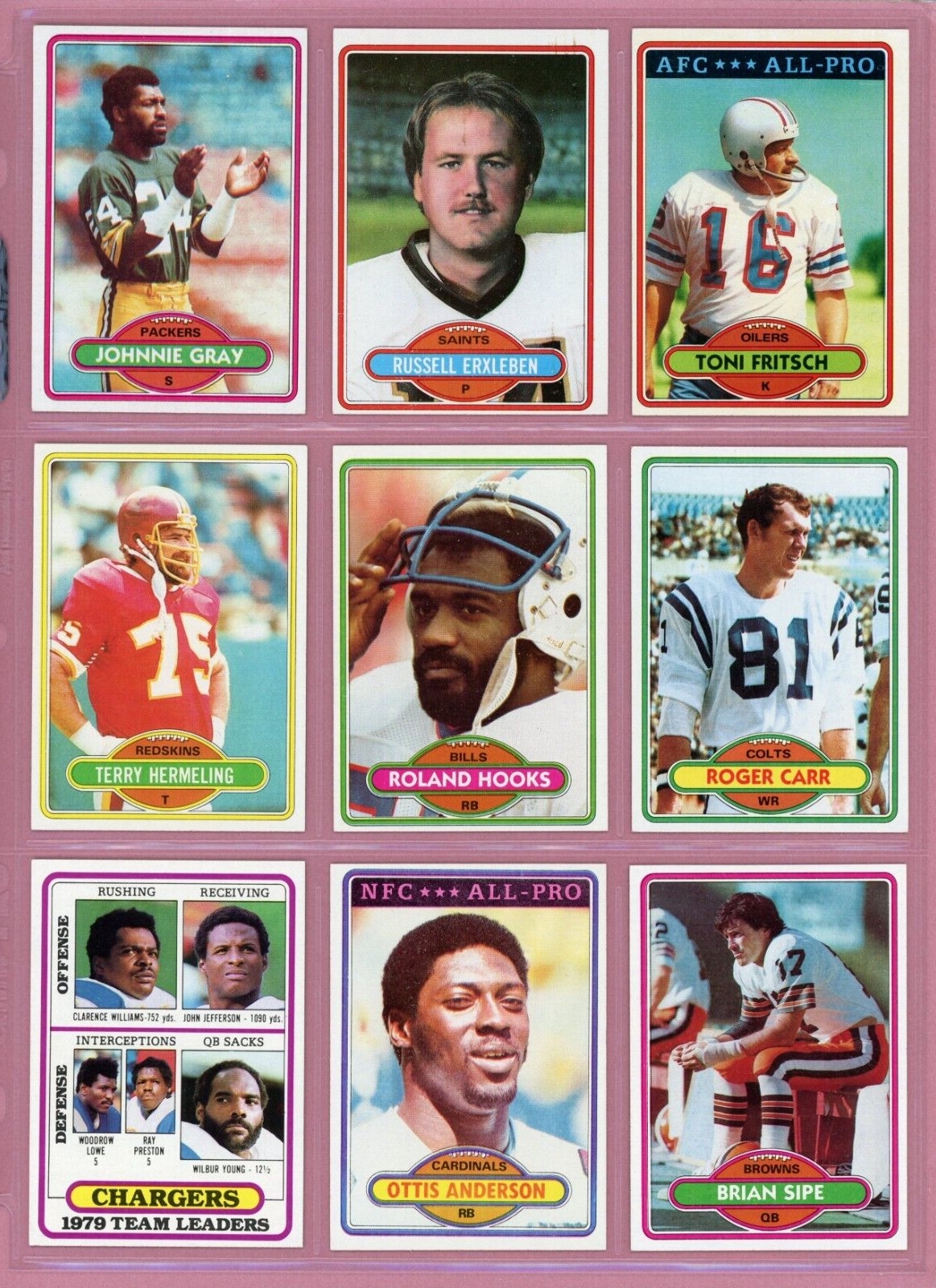 1980 Topps Complete Set of 528 Football Cards Ex/Mt - NM