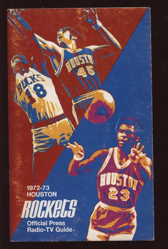 1972/73 Houston Rockets Press TV Radio Media Guide VGEX