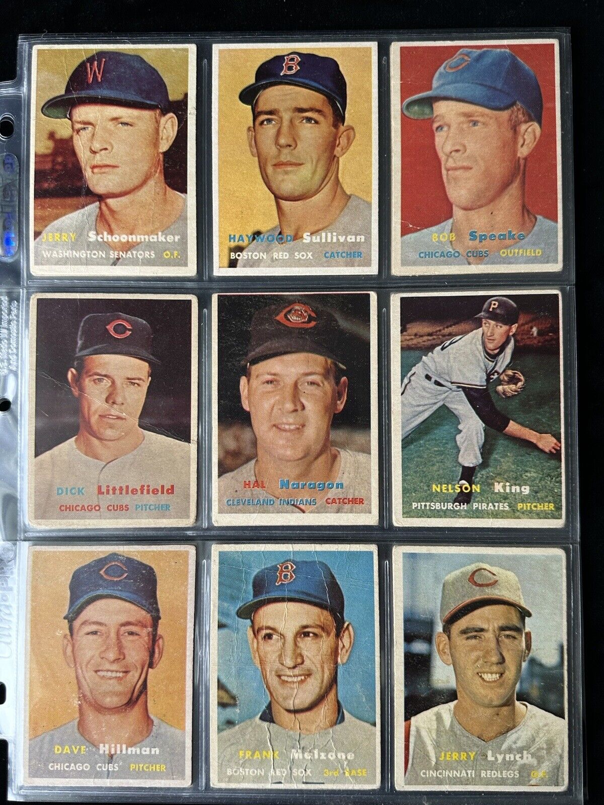 1957 Topps Starter Set Lot of 192 Diff. Baseball Cards w/41 Middle Series