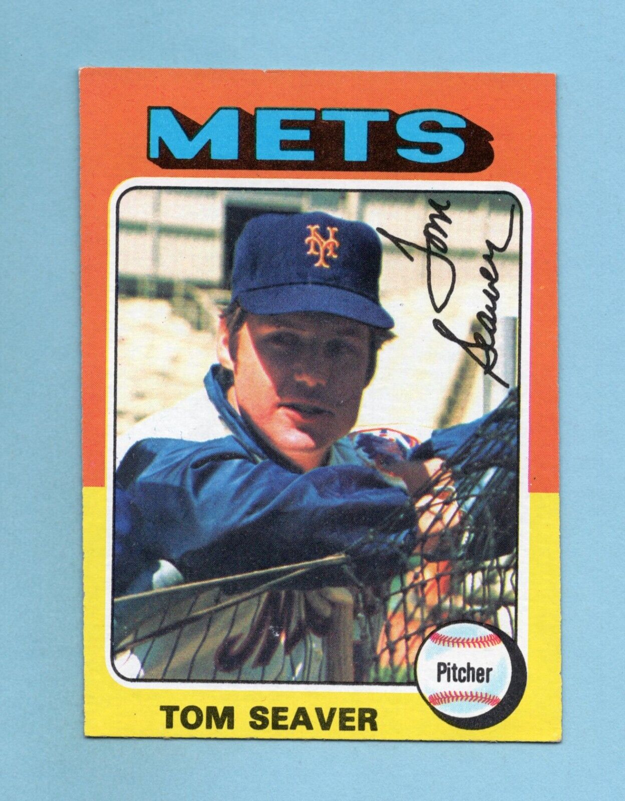 1975 Topps #370 Tom Seaver New York Mets Baseball Card Ex/Mt dia shp