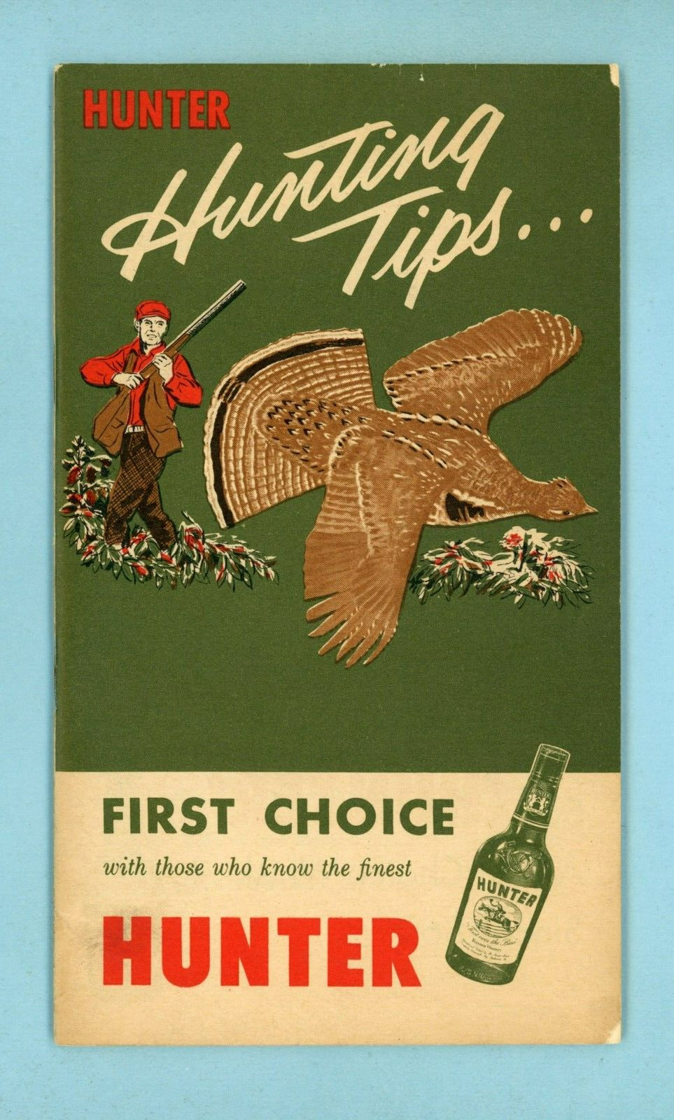 1955 Hunting Tips Booklet by Hunter Whiskey