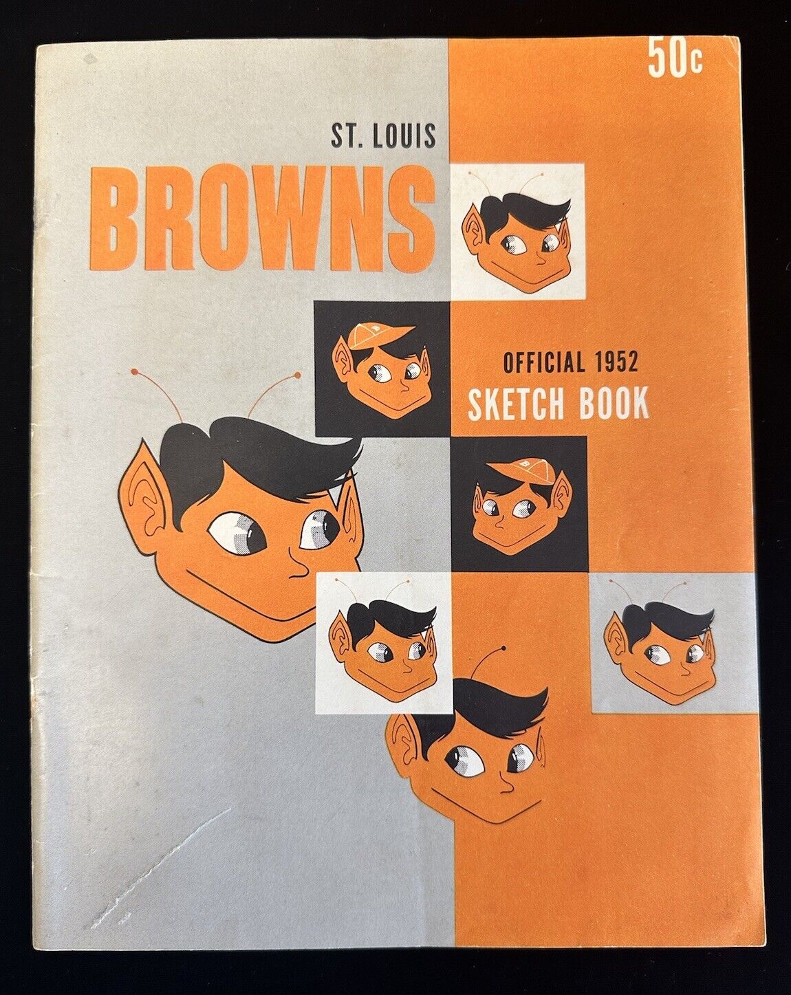 Original 1952 St. Louis Browns Official Baseball Yearbook / Sketch Book w/ Paige