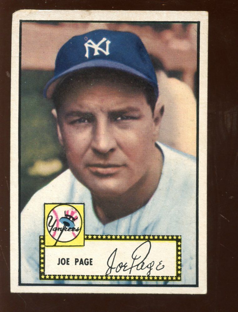 1952 Topps Baseball Card #48 Joe Page New York Yankees