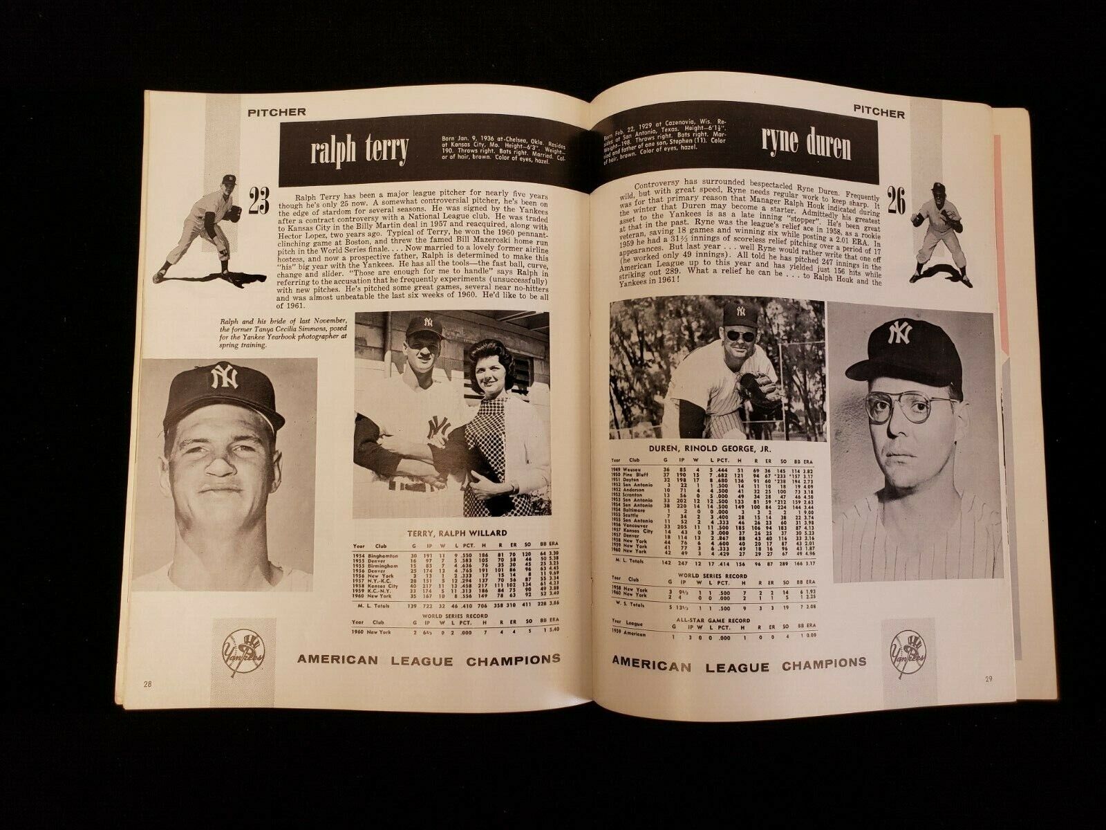 1961 New York Yankees Baseball Yearbook