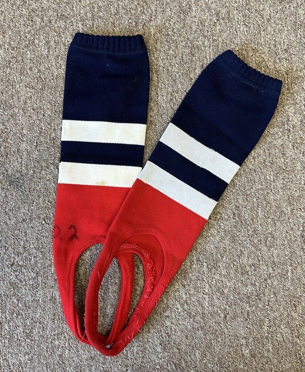 1970’s Boston Red Sox MLB Game Used Baseball Socks / Stirrups #22