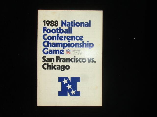 1988 NFC Championship Game San Francisco vs. Chicago Guide EX