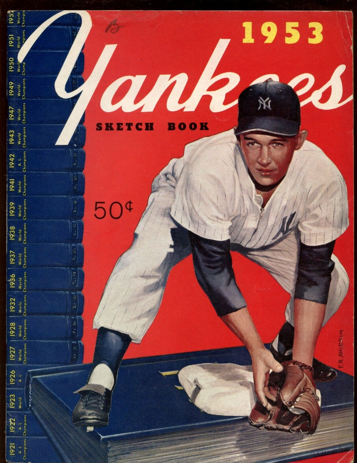 1953 New York Yankees Yearbook / Sketch Book VGEX