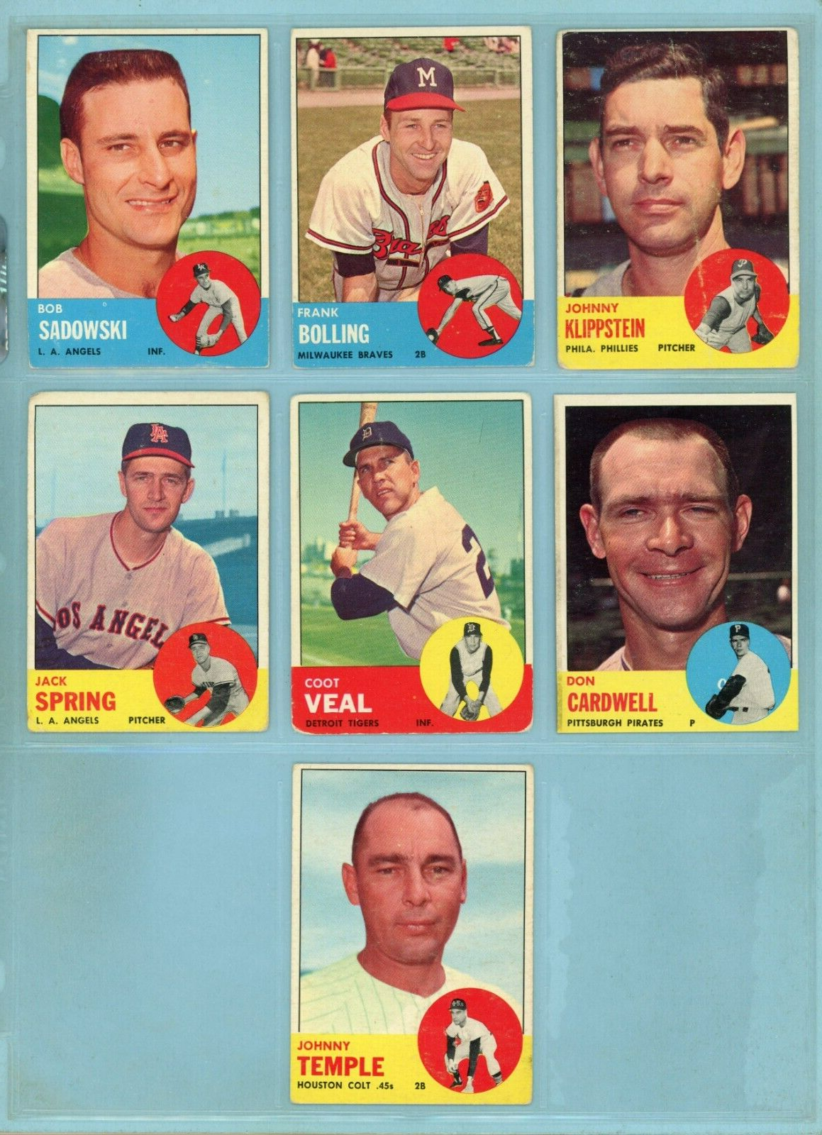 1963 Topps Starter Set Lot of 34 Different High Number Baseball Cards Low Grade