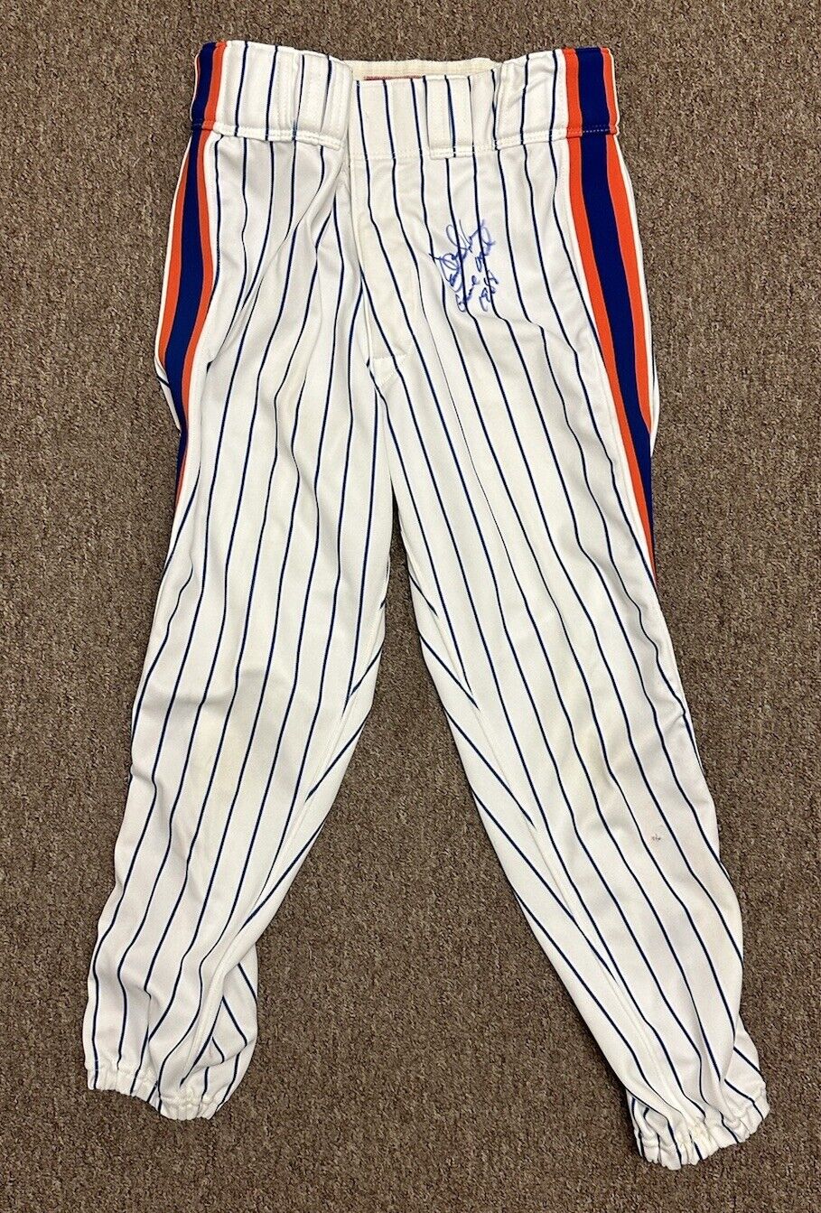 1988 Dave Magadan New York Mets GAME USED AUTOGRAPHED Home Baseball Pants #29