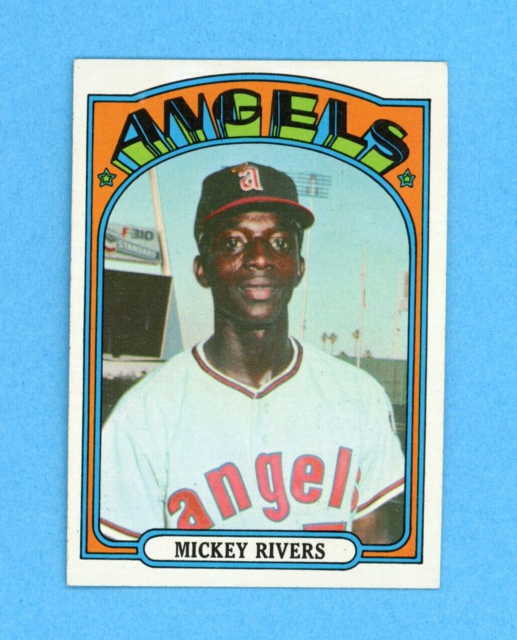 1972 Topps #272 Mickey Rivers California Angels Rookie Baseball Card E+ - E/M