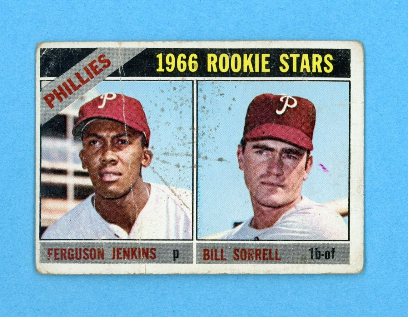 1966 Topps #254 Ferguson Jenkins Phila Phillies Rookie Baseball Card Low Grade