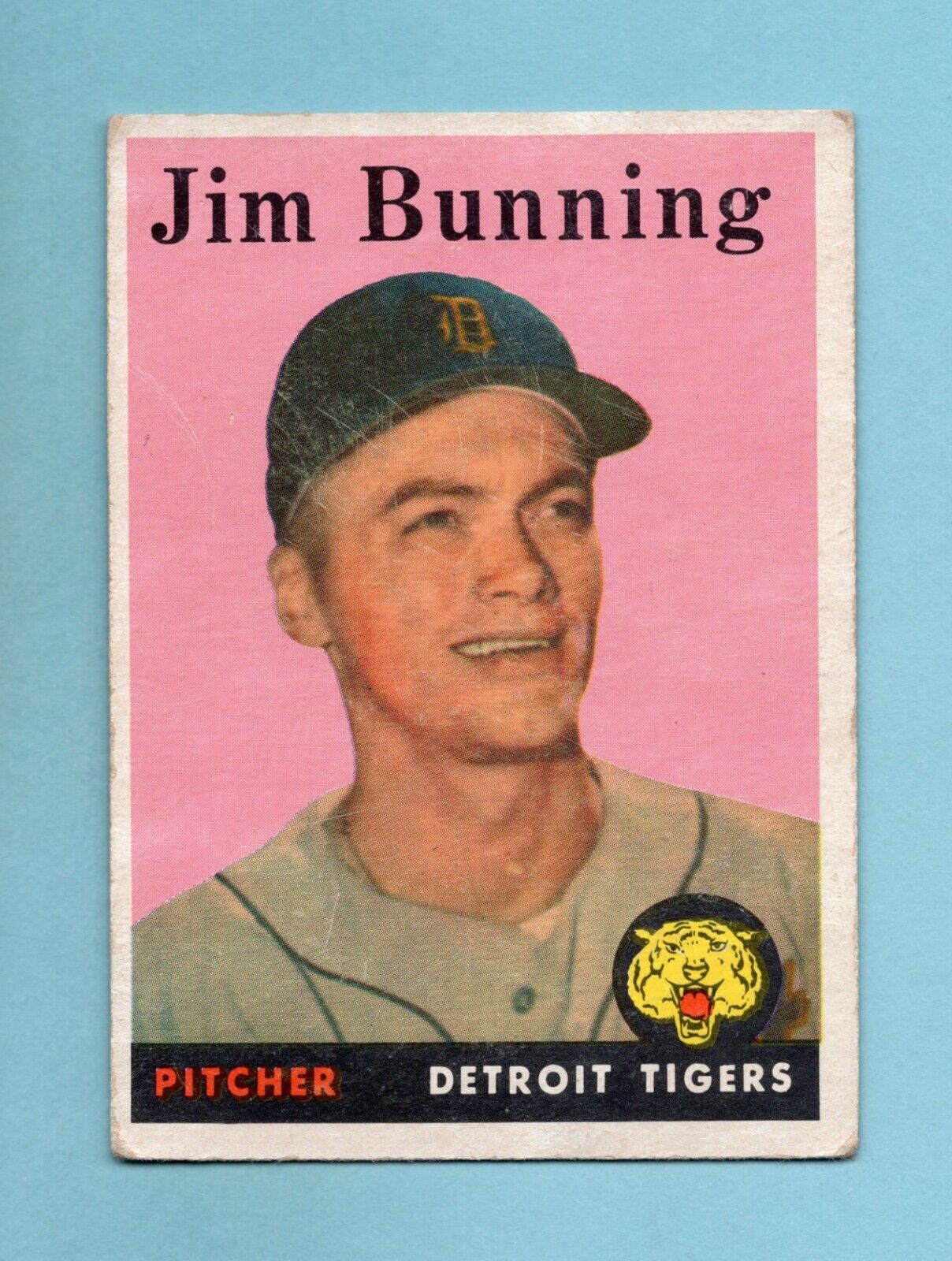 1958 Topps #115 Jim Bunning Detroit Tigers Baseball Card Vg/Ex