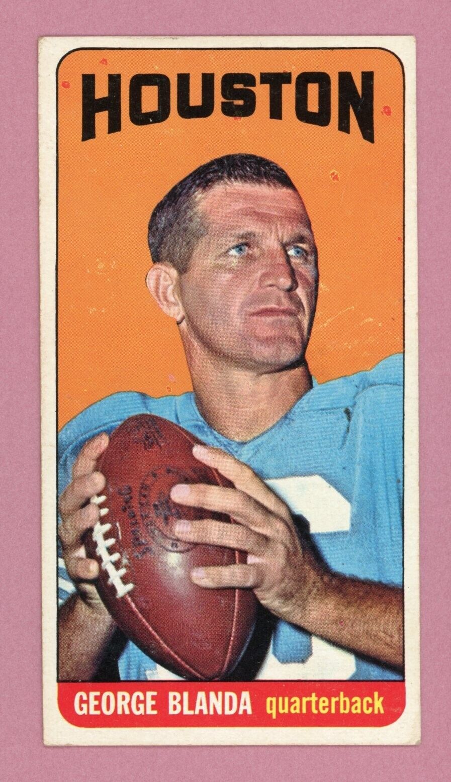 1965 Topps #69 George Blanda Houston Oilers Short Print Football Card EX