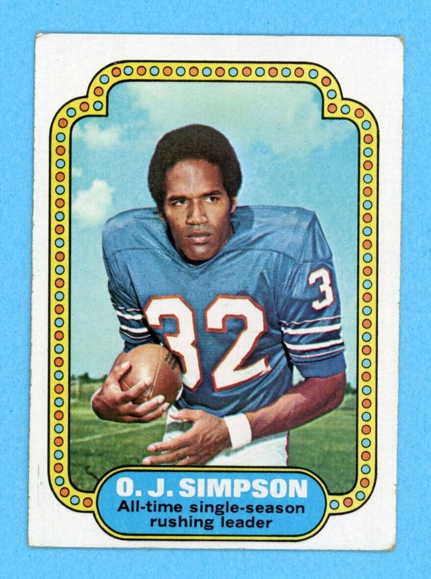 1974 Topps #1 O. J. Simpson Buffalo Bills Football Card Vg/Ex