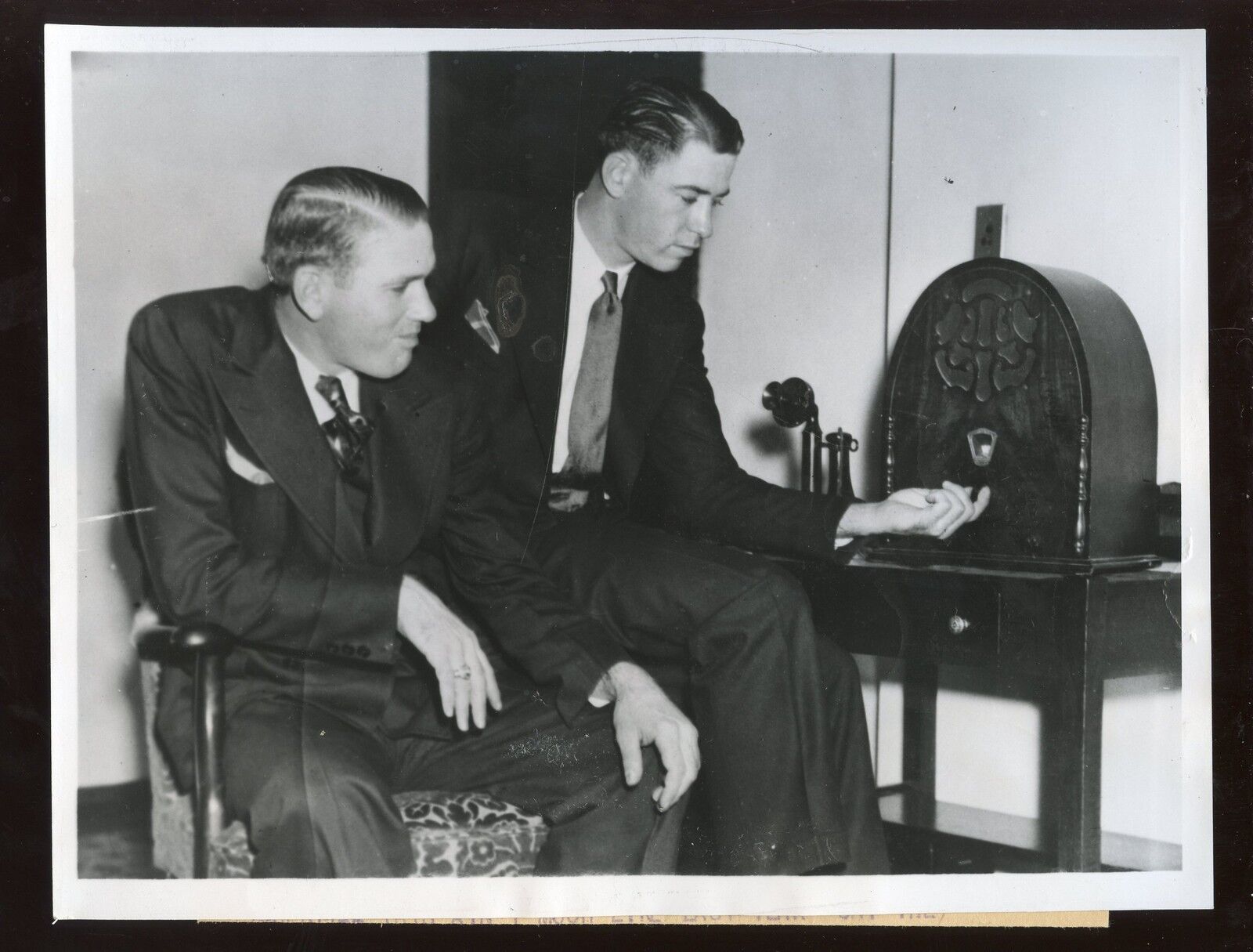 Original Oct 4 1935 Dizzy & Paul Dean Wire Photo