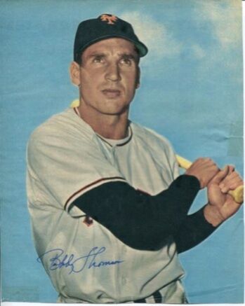 Bobby Thomson Signed Sports Magazine Page Auto 1