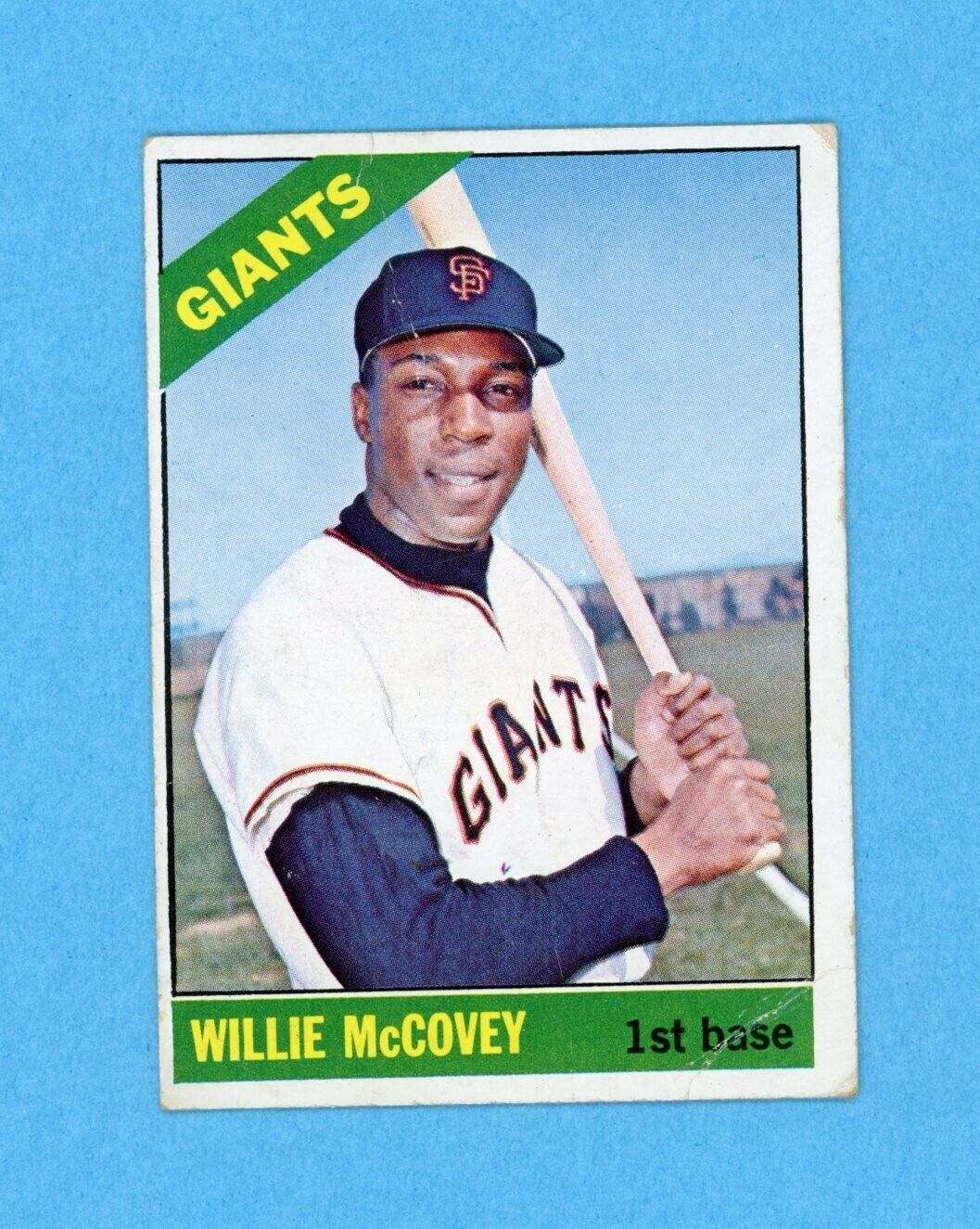 1966 Topps #550 Willie McCovey San Francisco Giants High Number Baseball Card LG