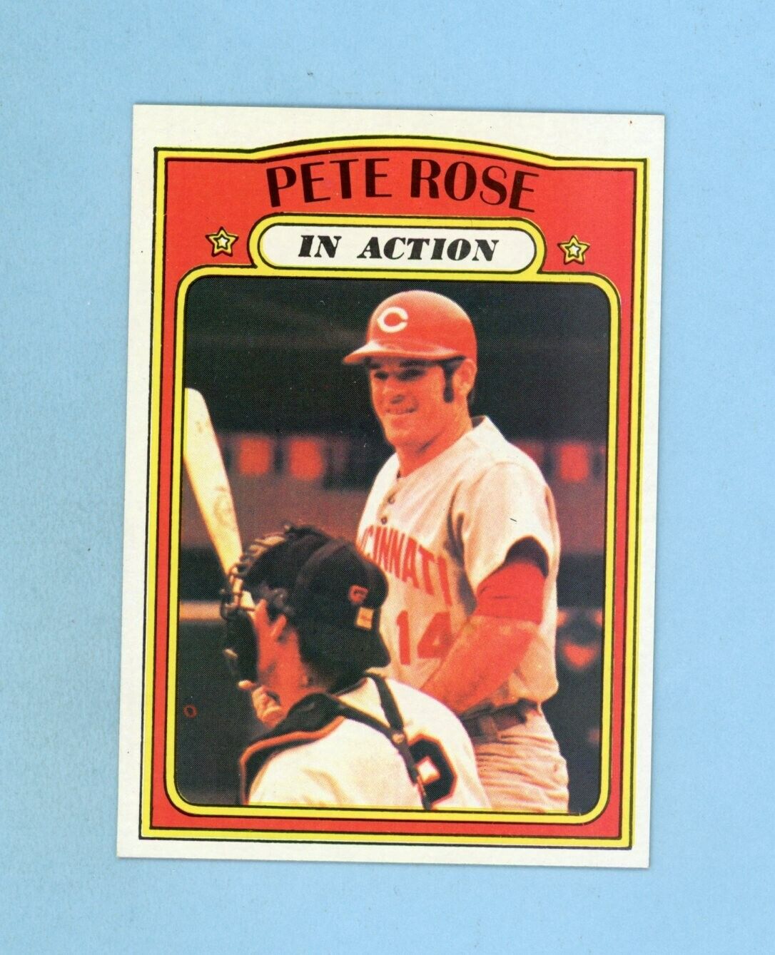 1972 Topps #560 Pete Rose In Action Cincinnati Reds Baseball Card NM prt mk