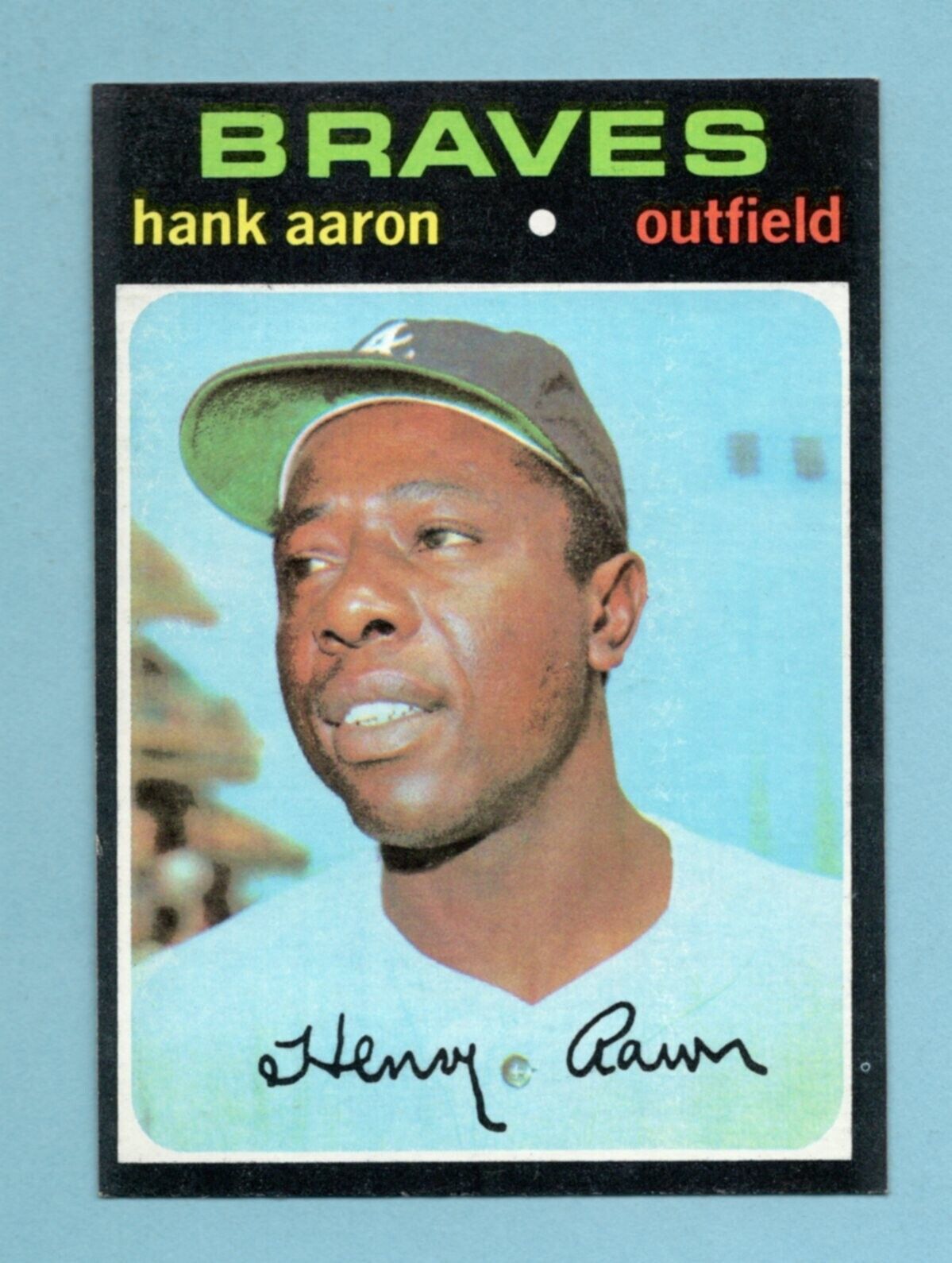 1971 Topps #400 Hank Aaron Atlanta Braves Baseball Card NM