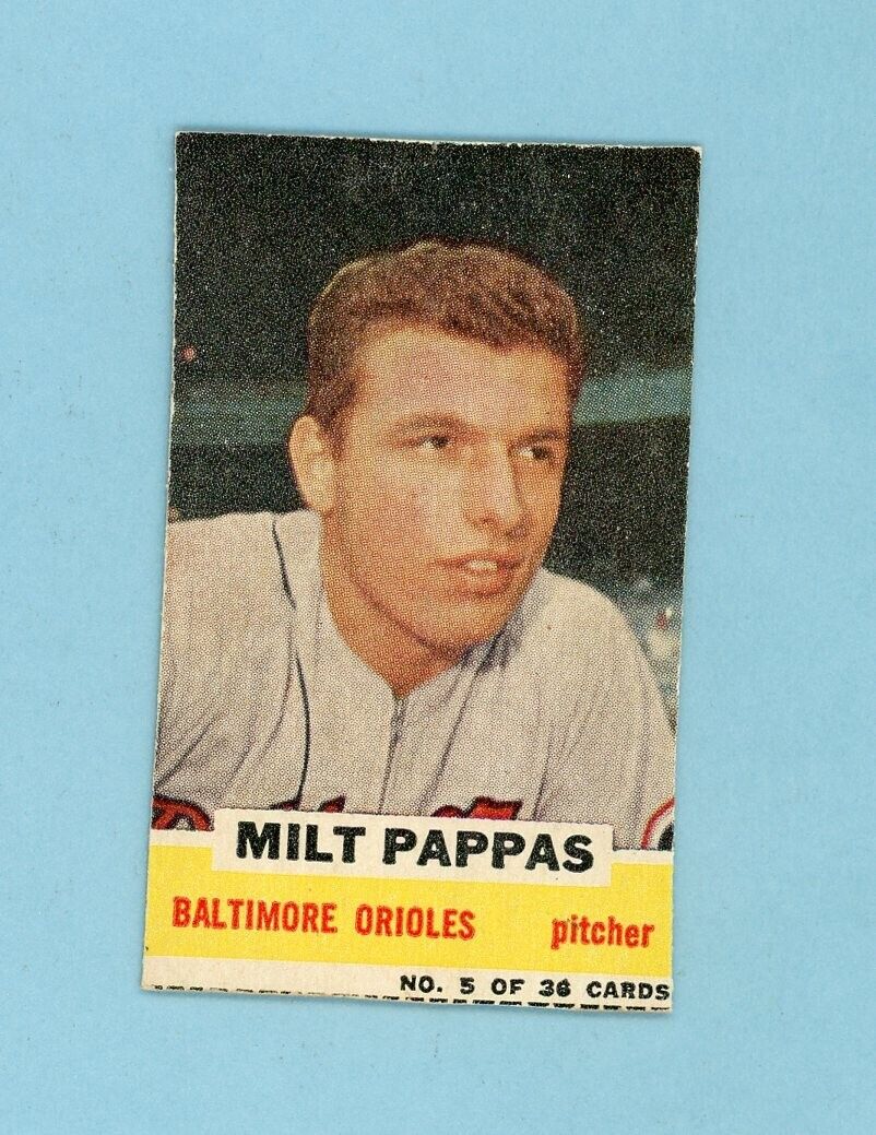 1960 Bazooka #5 Milt Pappas Baltimore Orioles Baseball Card