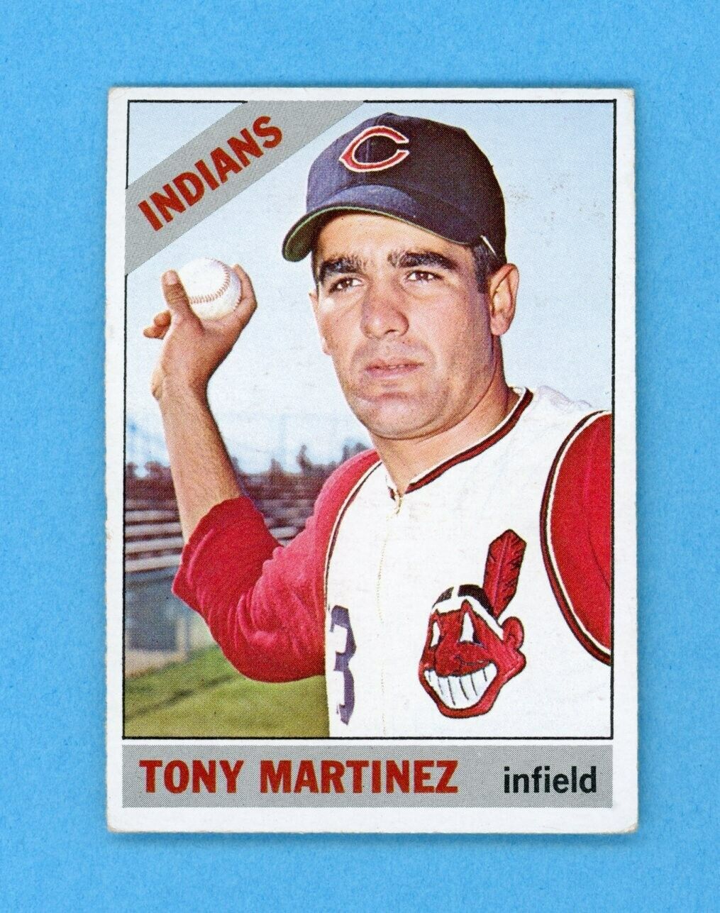 1966 Topps #581 Tony Martinez Cleve Indians High Number Baseball Card EX mk bk