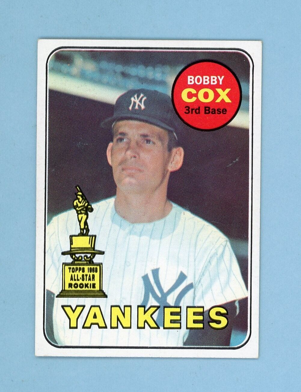 1969 Topps #237 Bobby Cox New York Yankees Rookie Baseball Card Ex/Mt sm w/c