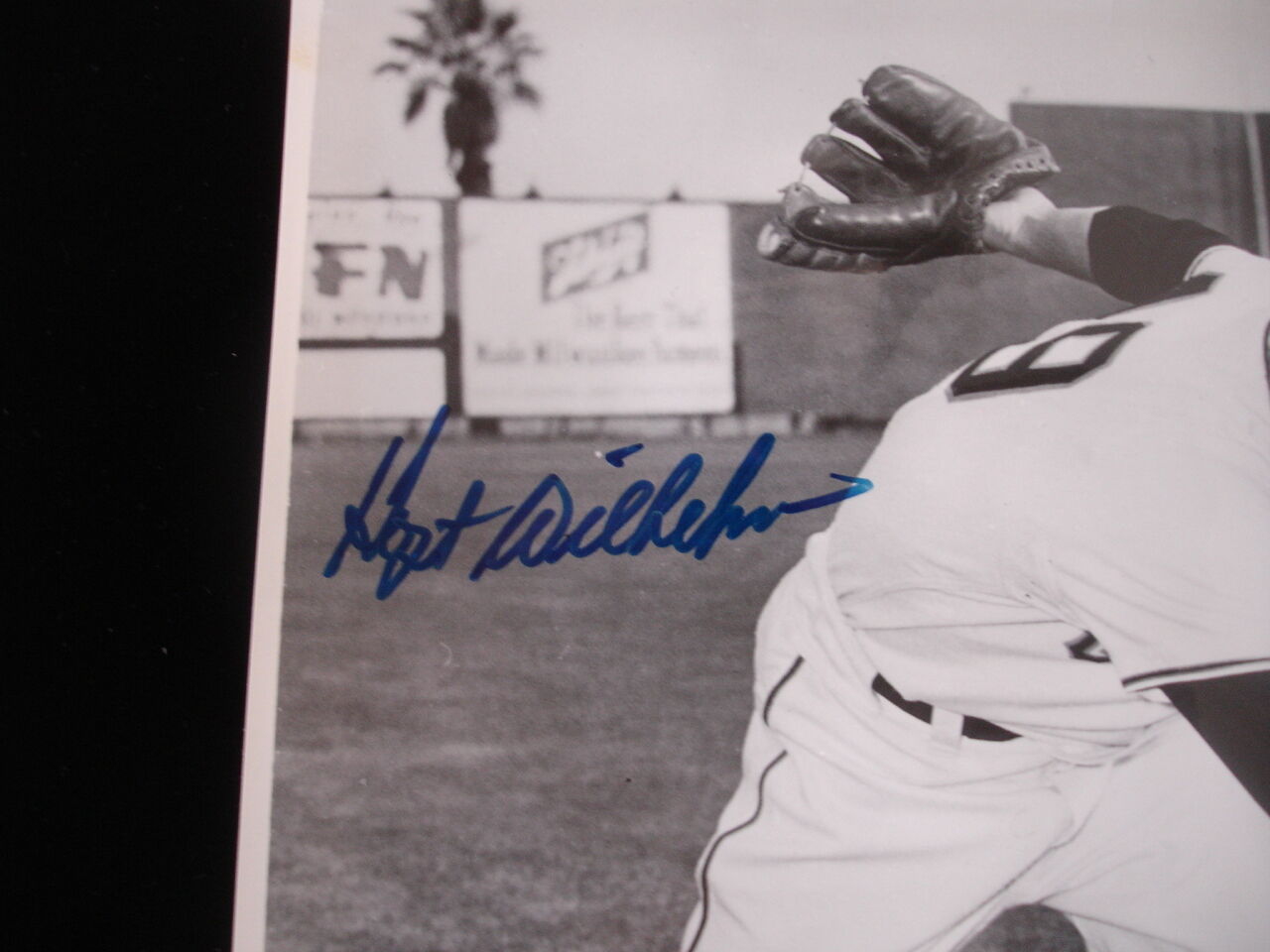 Hall of Famer Hoyt Wilhelm Autographed Original 1950's Photograph - JSA