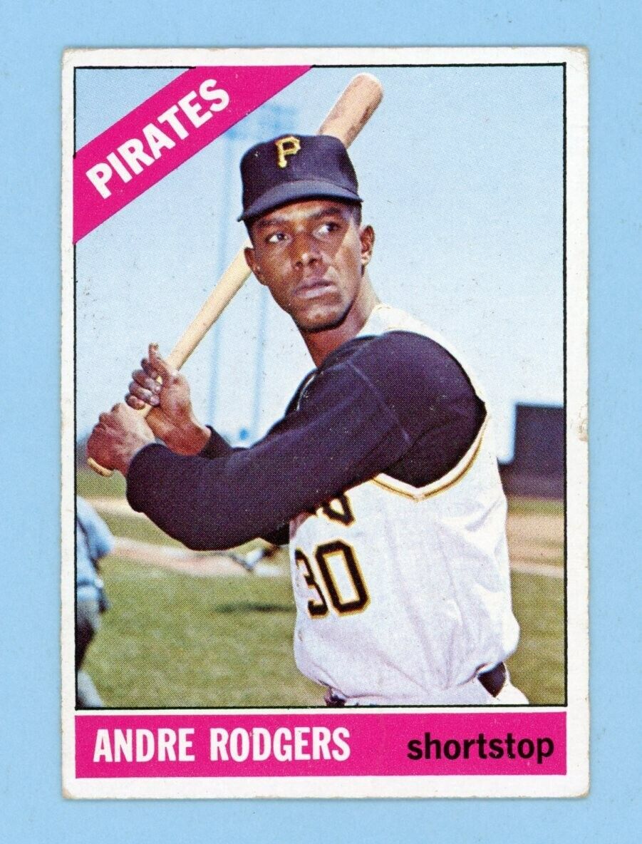 1966 Topps #592 Andre Rogers Pitts Pirates High Number Baseball Card Low Grade